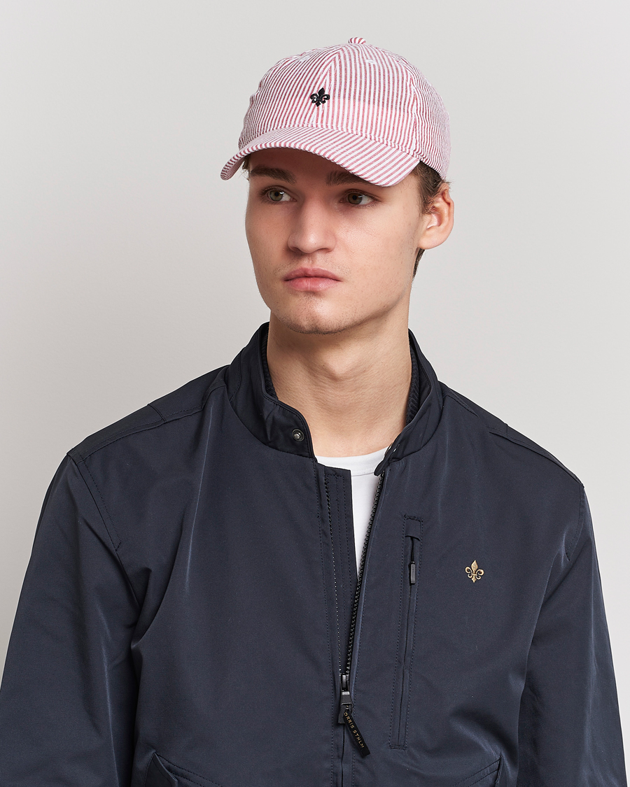 Herren | Morris Chapman StripedCotton Cap Red/White | Morris | Chapman StripedCotton Cap Red/White