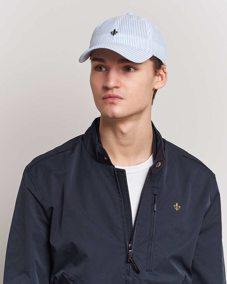 Herren | Morris Chapman StripedCotton Cap Blue/White | Morris | Chapman StripedCotton Cap Blue/White