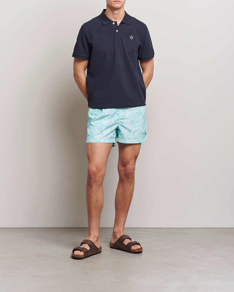 Herren | Badehosen | Morris | Paisley Bathing Trunks Turquoise