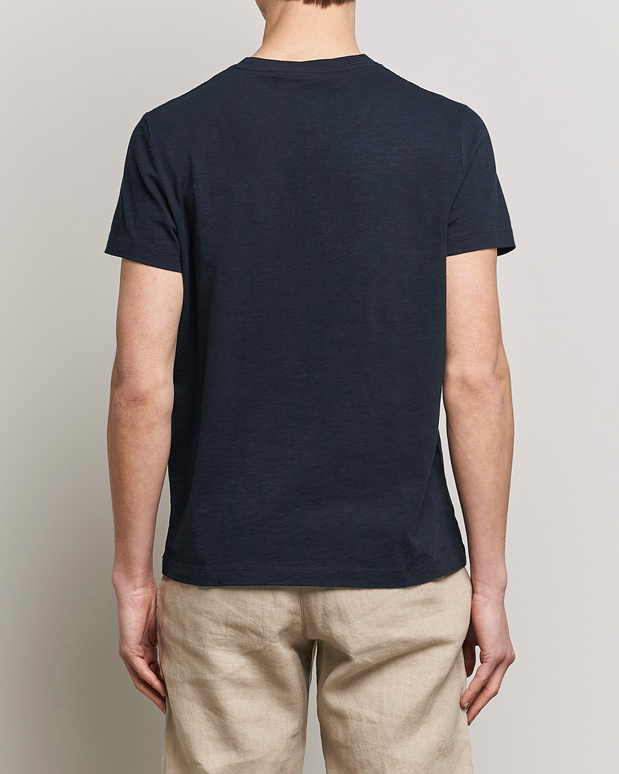 Herren | T-Shirts | Morris | Lily Slub Pocket Crew Neck Tee Navy