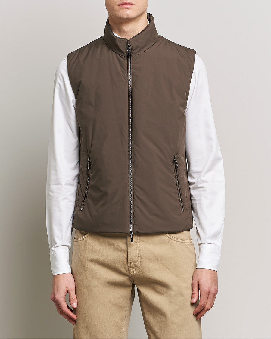 Herren | Westen | MooRER | Senio Padded Vest Brown