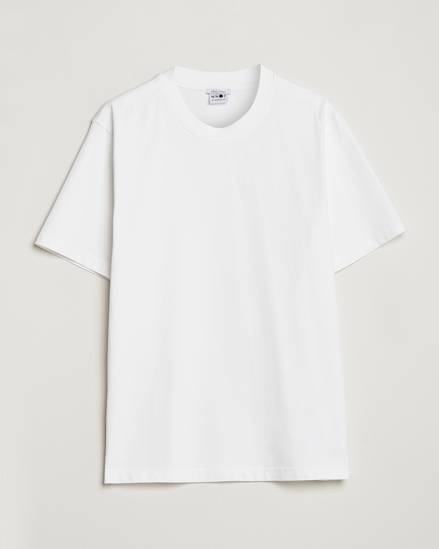 Herren | T-Shirts | NN07 | Adam Pima Crew Neck T-Shirt White