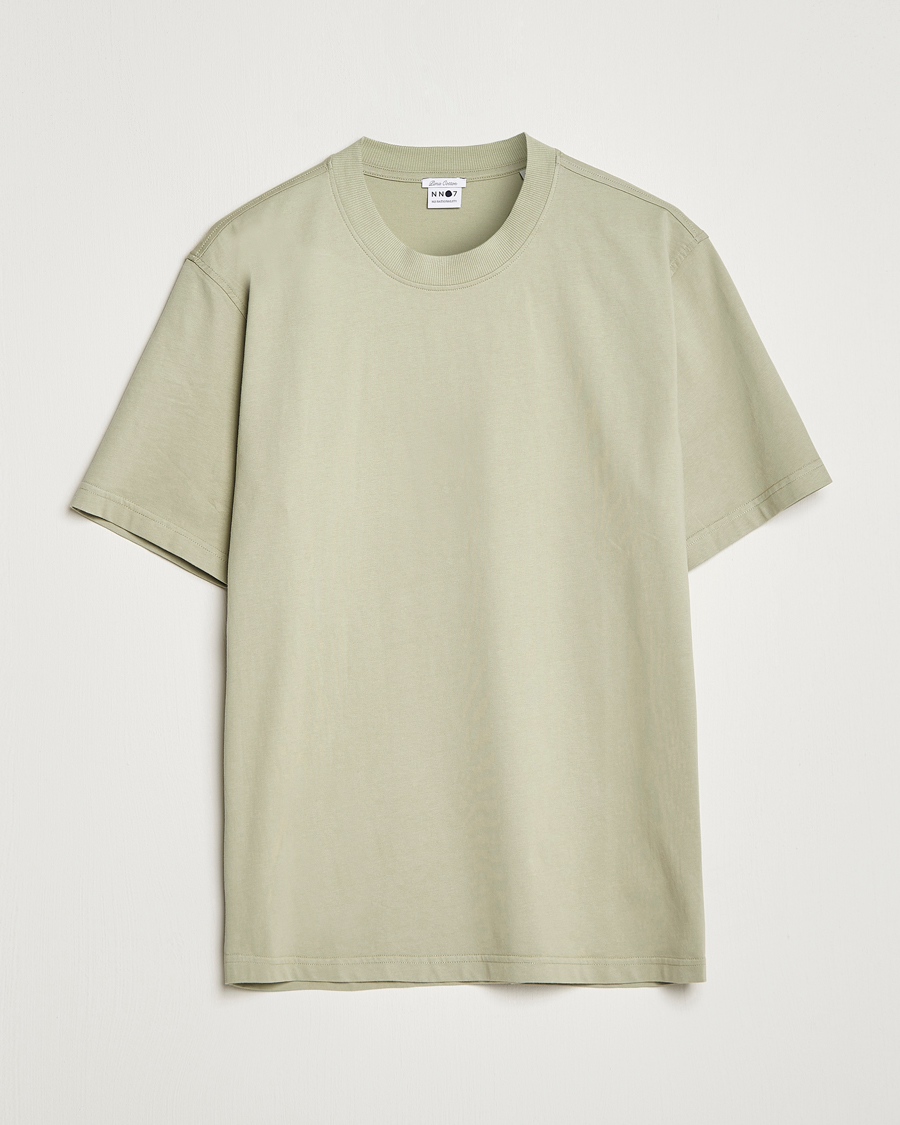Herren | T-Shirts | NN07 | Adam Pima Crew Neck T-Shirt Pale Green