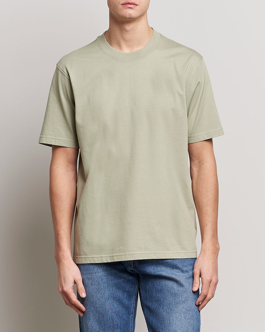 Herren | T-Shirts | NN07 | Adam Pima Crew Neck T-Shirt Pale Green