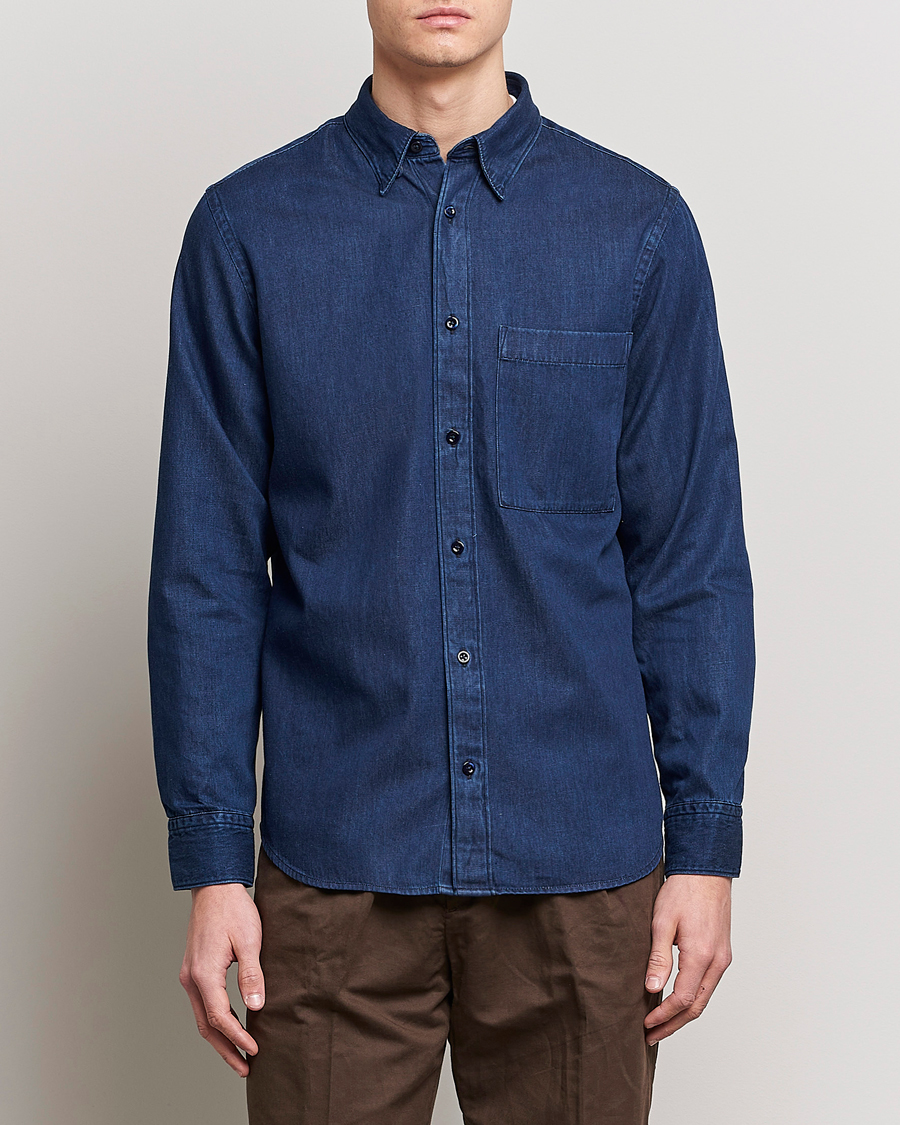 Herren | Hemden | NN07 | Cohen Tencel Denim Shirt Dark Indigo