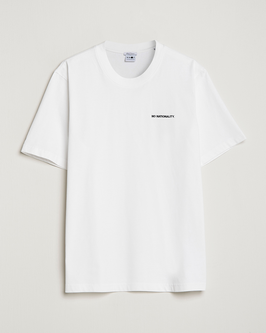 Herren | T-Shirts | NN07 | Adam Logo Crew Neck T-Shirt White