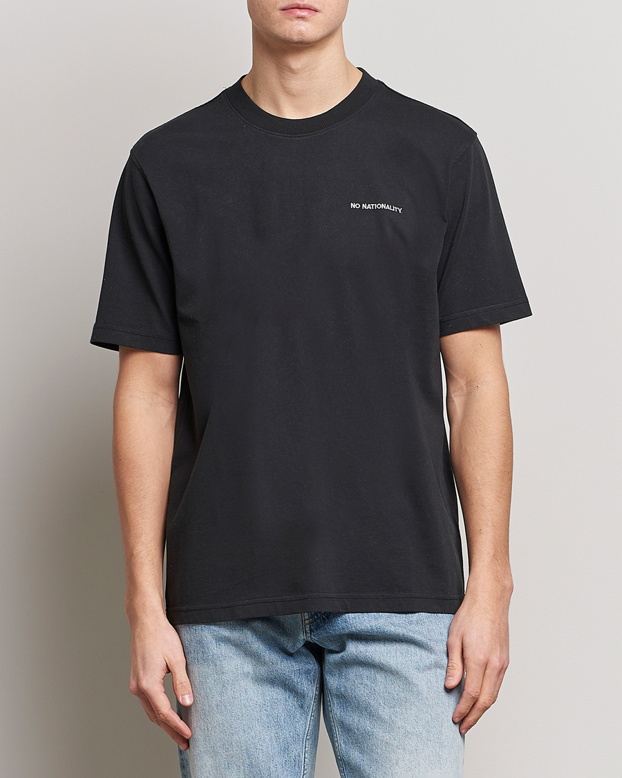 Herren | T-Shirts | NN07 | Adam Logo Crew Neck T-Shirt Black