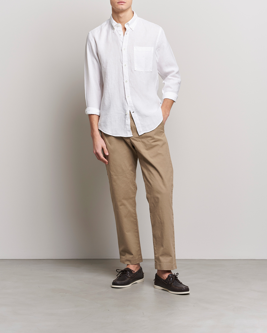 Herren | Hemden | NN07 | Arne Linen Shirt White
