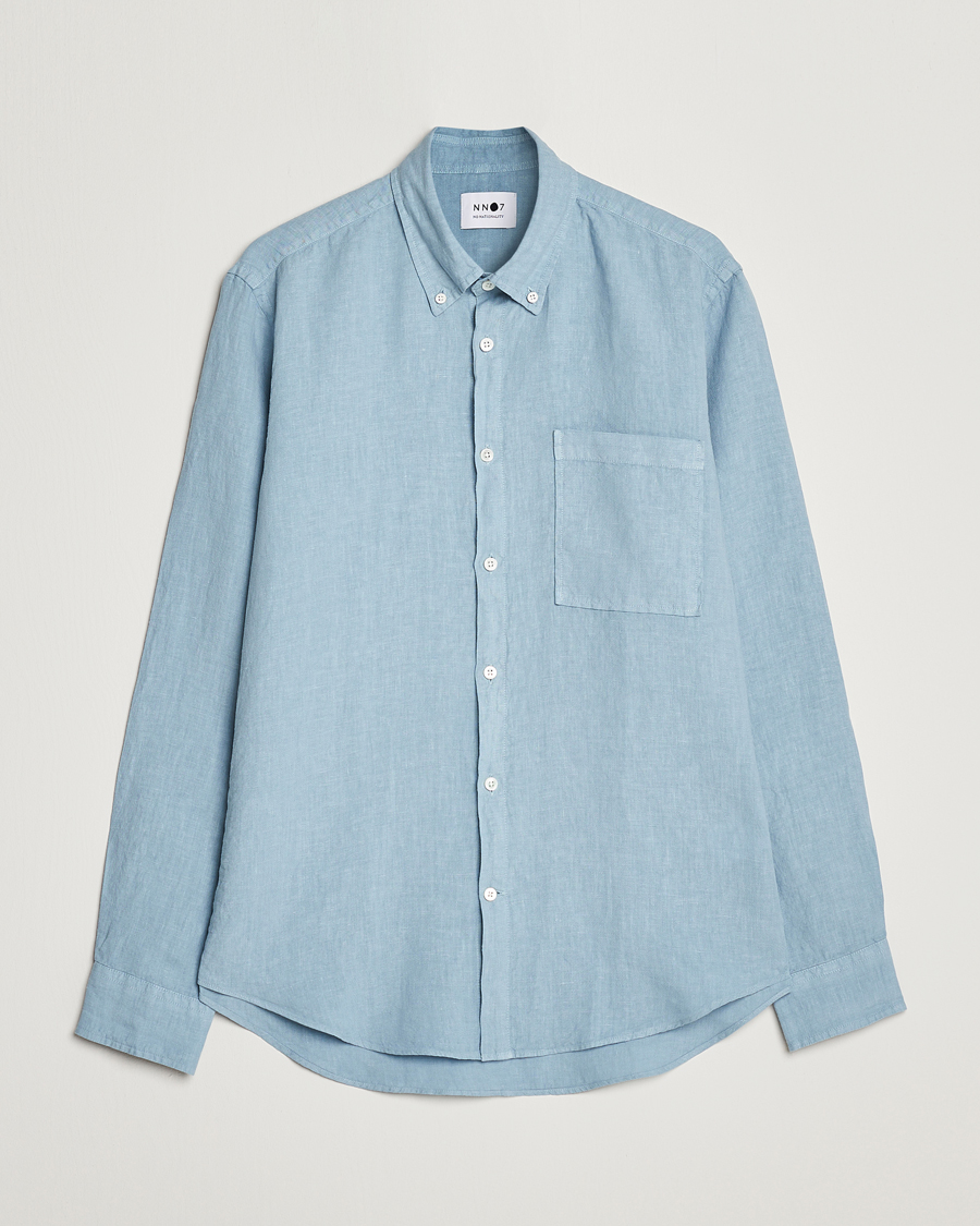 Herren | Hemden | NN07 | Arne Linen Shirt Ashley Blue