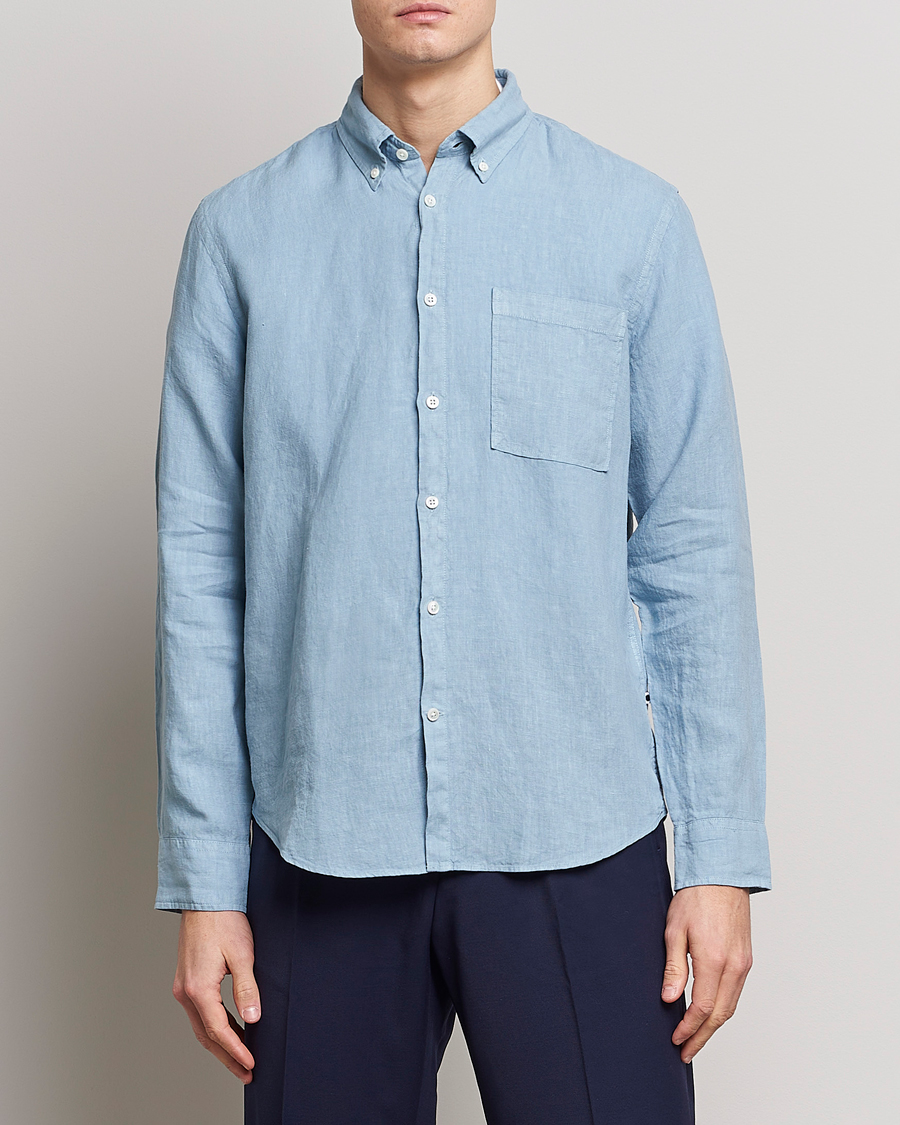 Herren | Kleidung | NN07 | Arne Linen Shirt Ashley Blue