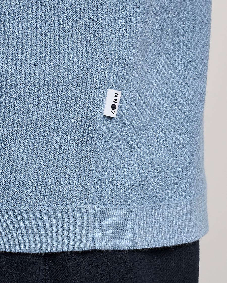 Herren | Poloshirts | NN07 | Hansie Structured Zip Polo Ashley Blue