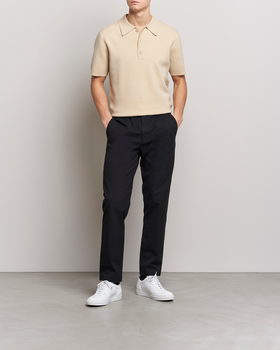 Herren | Poloshirts | NN07 | Harald Knitted Polo Ecru