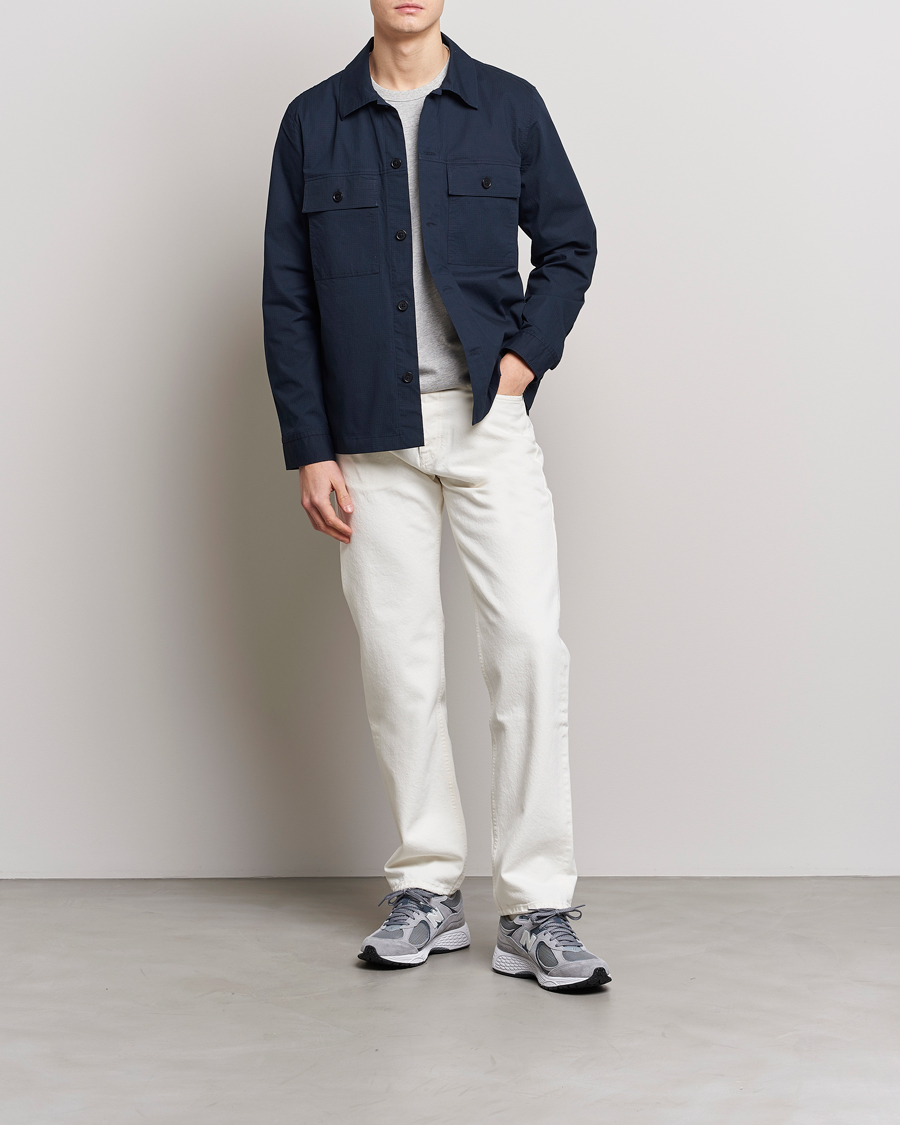 Herren | Hemden | NN07 | Wilas Ripstop Overshirt Navy Blue