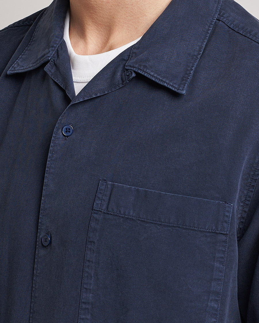 Herren | Hemden | NN07 | Julio Tencel Resort Collar Shirt Sargasso Sea