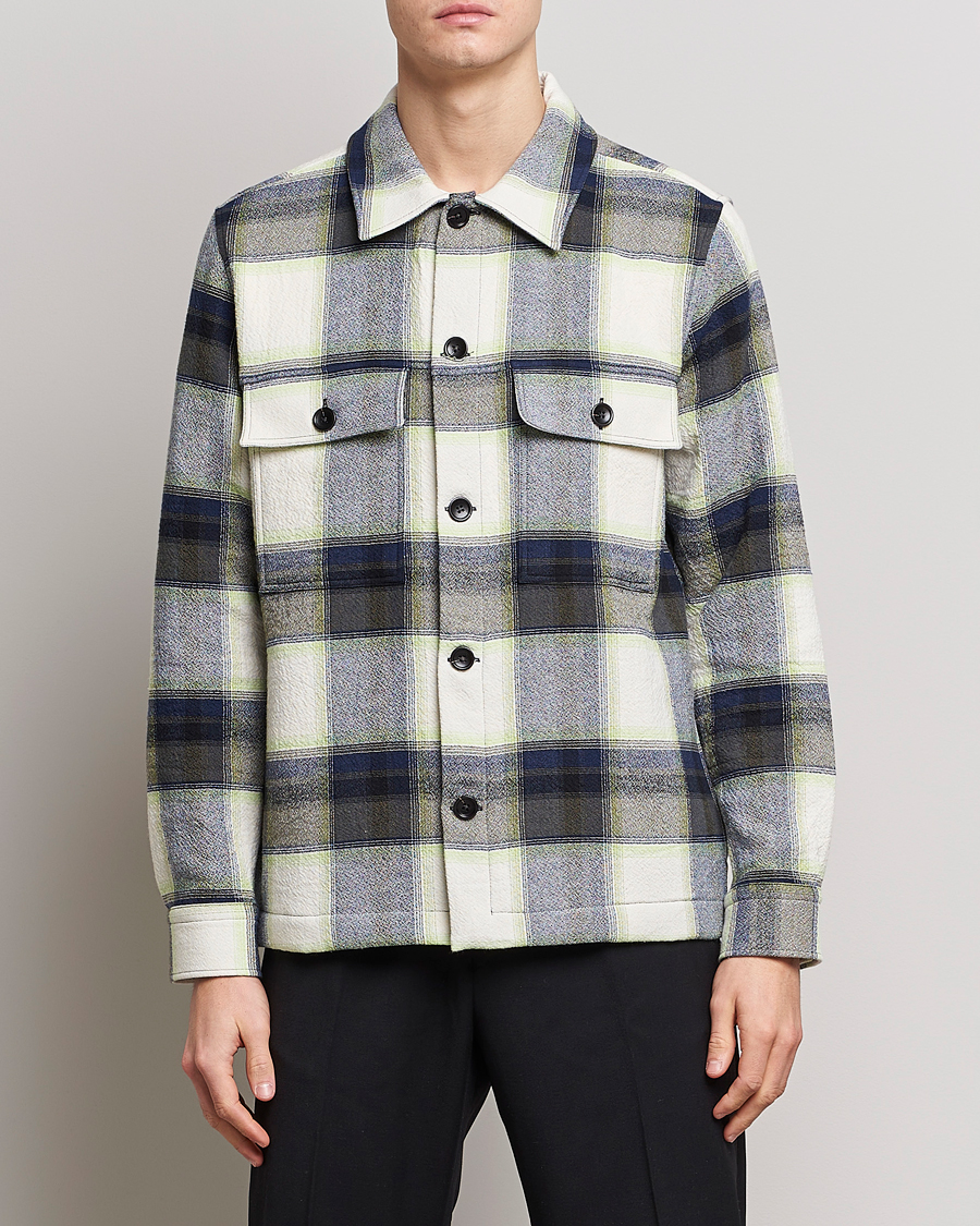 Herren | Hemden | NN07 | Wilas Checked Pocket Overshirt Blue