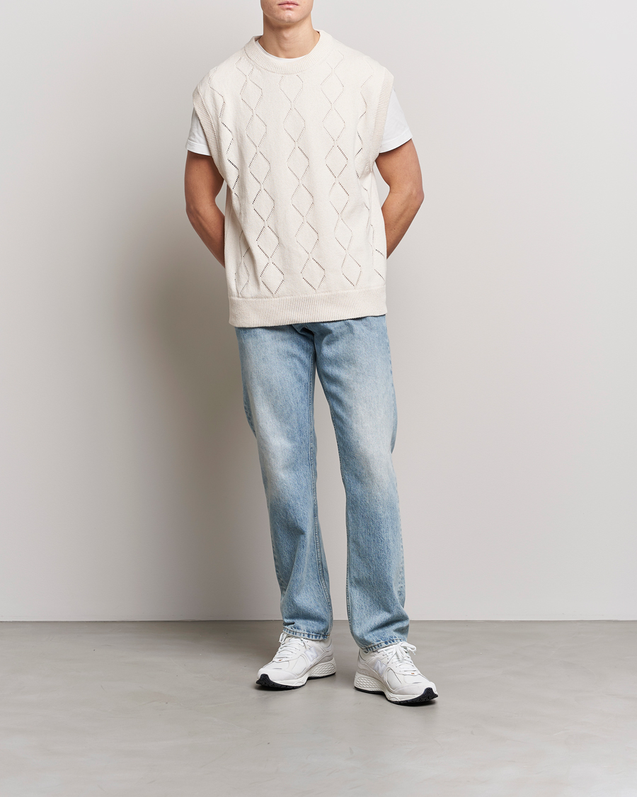 Herren | Pullover | NN07 | Crew Neck Vest Ecru