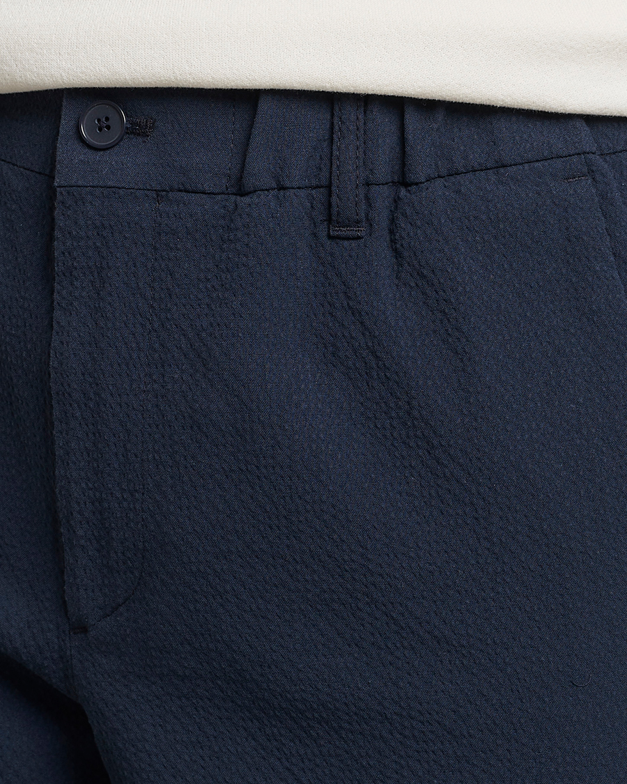Herren | Hosen | NN07 | Theodore Seersucker Pants Navy Blue