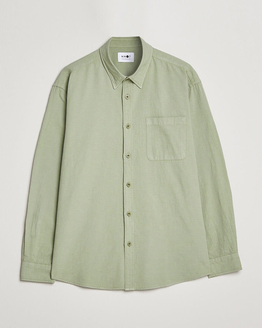 Herren | Hemden | NN07 | Deon Jacquard Shirt Pale Green