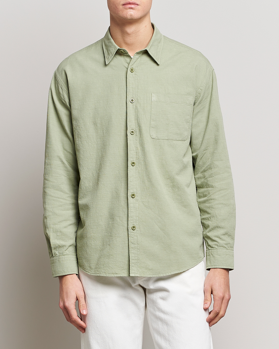 Herren | Hemden | NN07 | Deon Jacquard Shirt Pale Green
