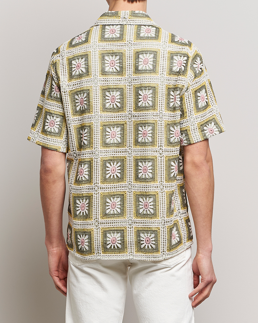 Herren | Hemden | NN07 | Julio Flower Short Sleeve Shirt Pale Green