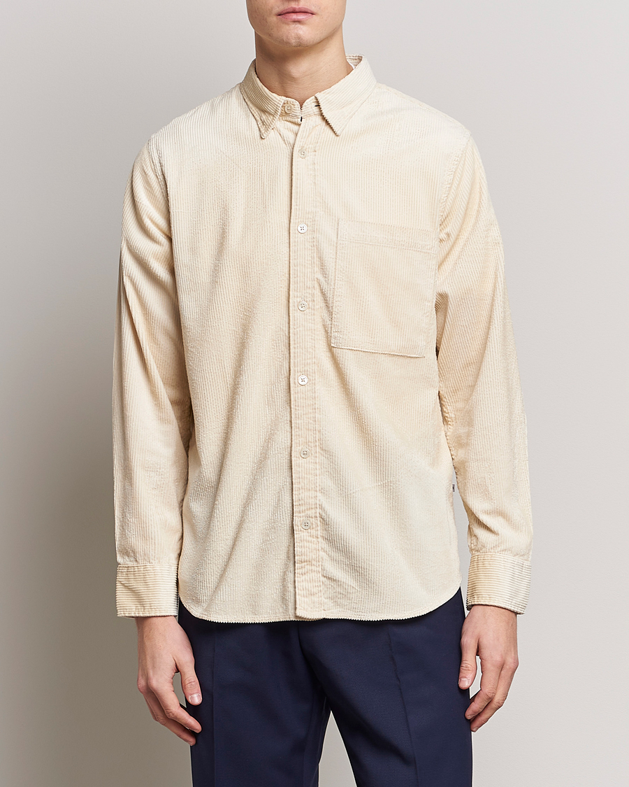 Herren | Hemden | NN07 | Cohen Tencel Corduroy Shirt Ecru