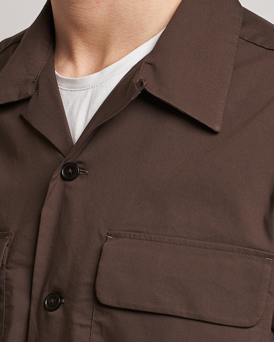 Herren | Hemden | NN07 | Daniel Pocket Resort Collar Shirt Brown