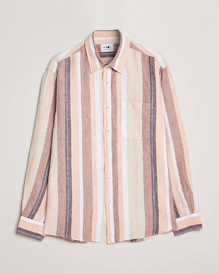 Herren | Hemden | NN07 | Deon Linen Striped Shirt Multi