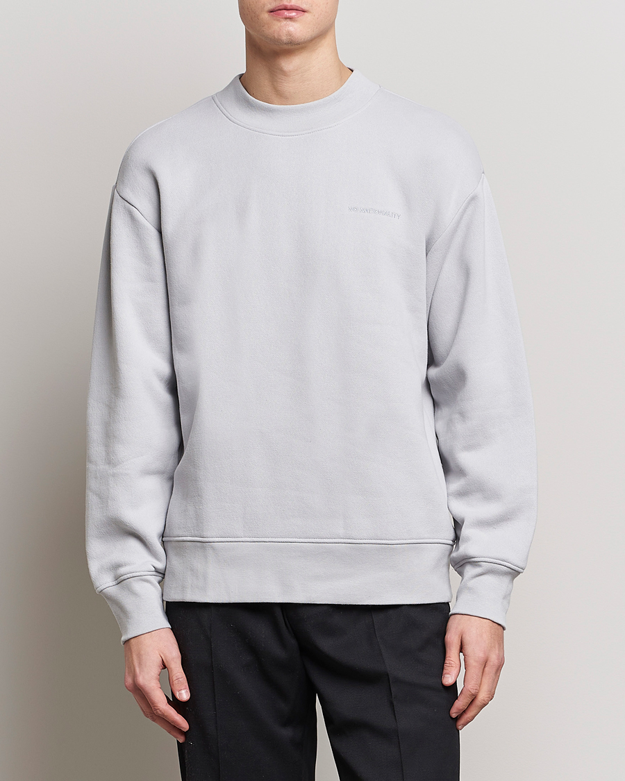 Herren | Pullover | NN07 | Briggs Mock Neck Sweater Harbour Mist