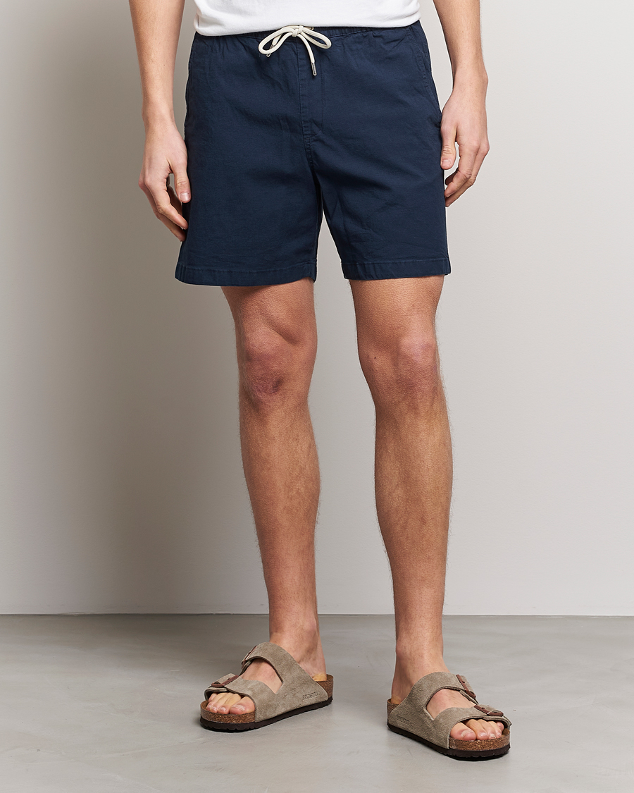 Herren | Shorts | NN07 | Gregor Tencel Drawstring Shorts Navy Blue