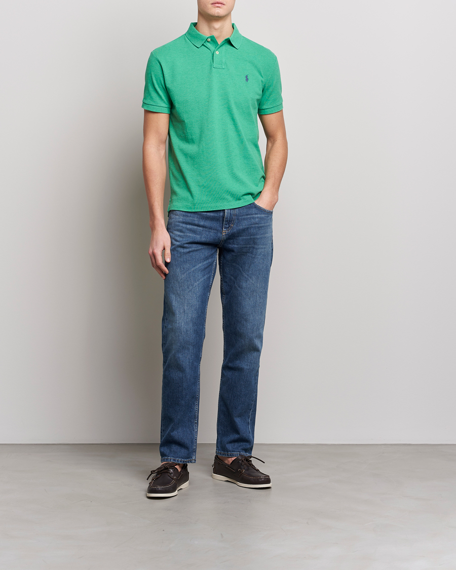 Herren | Poloshirts | Polo Ralph Lauren | Custom Slim Fit Polo Palm Green Heather