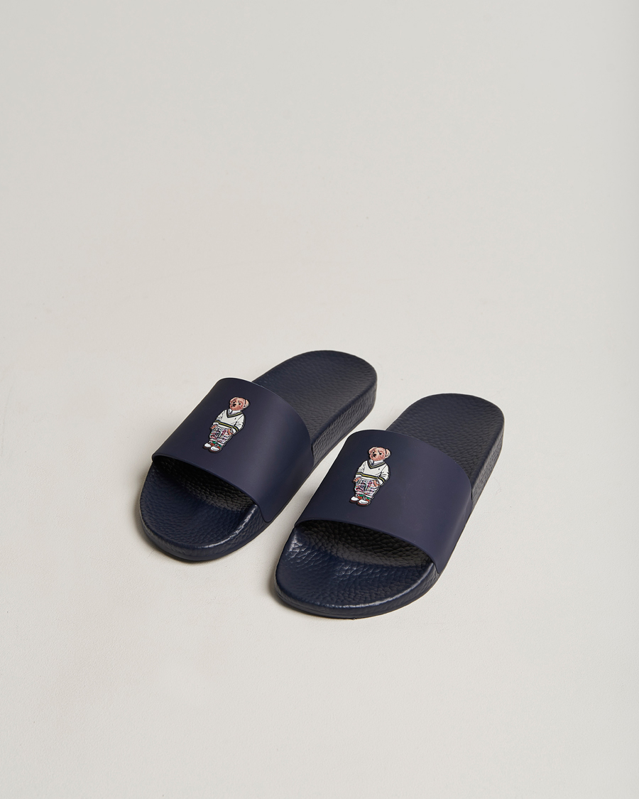 Herren | Polo Ralph Lauren Bear Slides Navy | Polo Ralph Lauren | Bear Slides Navy