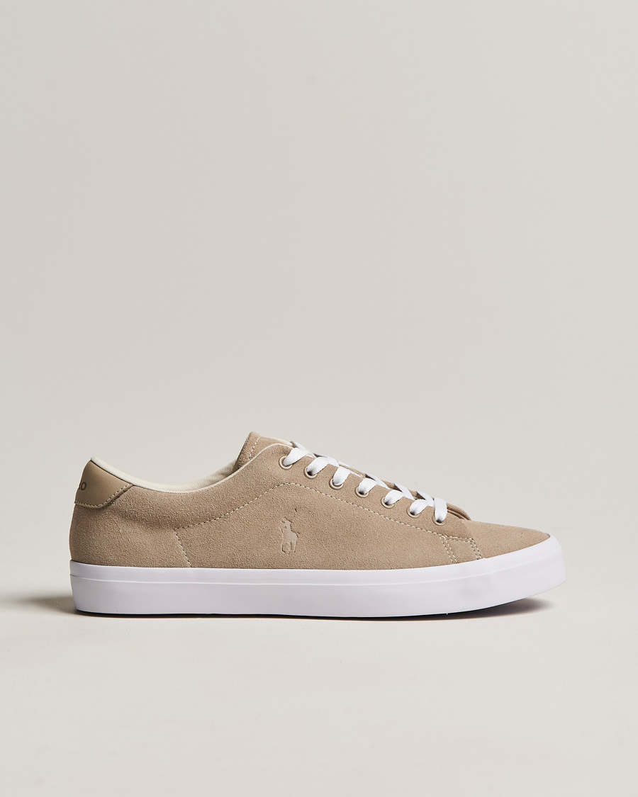 Herren | Longwood Suede Sneaker Straw Khaki | Polo Ralph Lauren | Longwood Suede Sneaker Straw Khaki