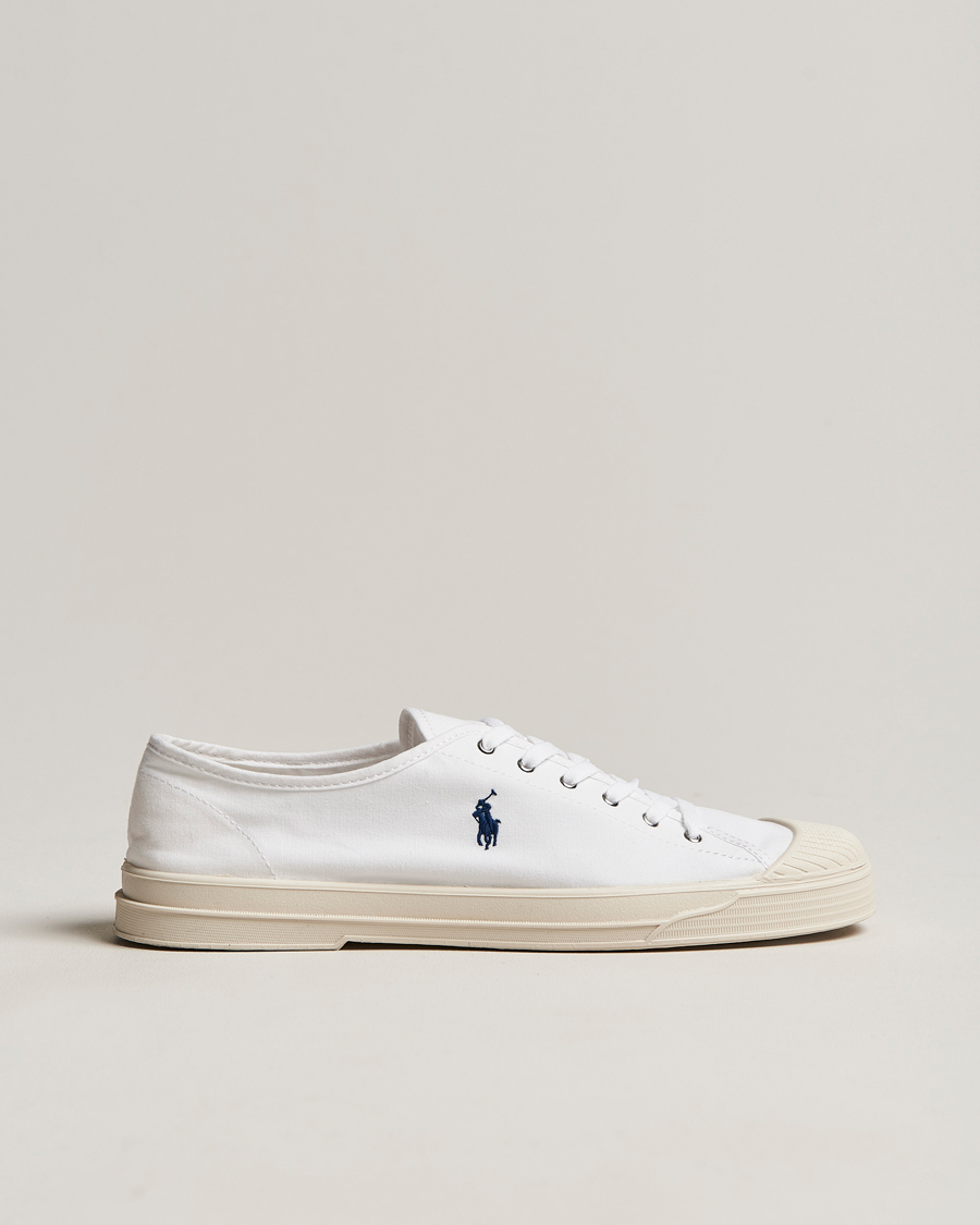 Herren | Polo Ralph Lauren Paloma Canvas Sneaker White/Navy | Polo Ralph Lauren | Paloma Canvas Sneaker White/Navy