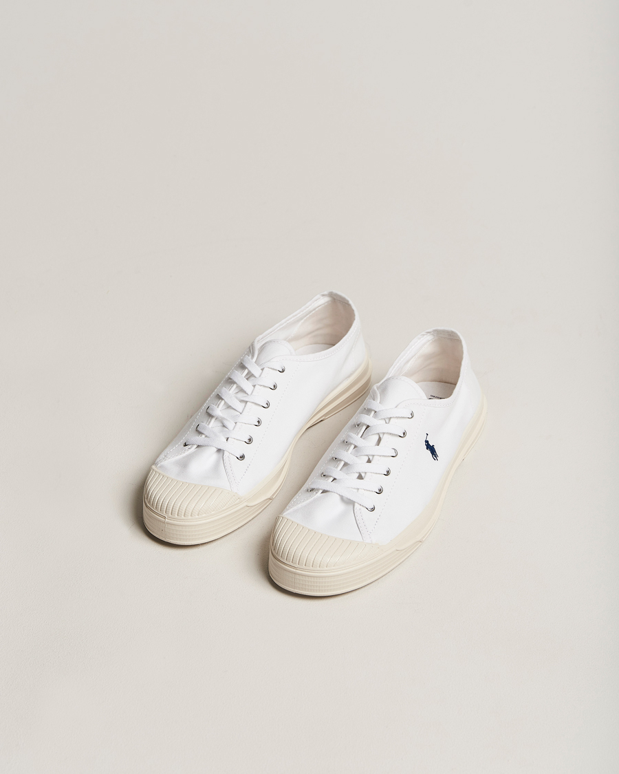 Herren | Polo Ralph Lauren Paloma Canvas Sneaker White/Navy | Polo Ralph Lauren | Paloma Canvas Sneaker White/Navy