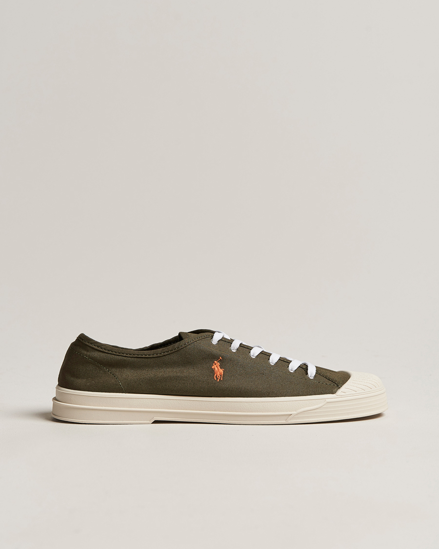 Herren | Paloma Canvas Sneaker Canopy Olive/Orange | Polo Ralph Lauren | Paloma Canvas Sneaker Canopy Olive/Orange
