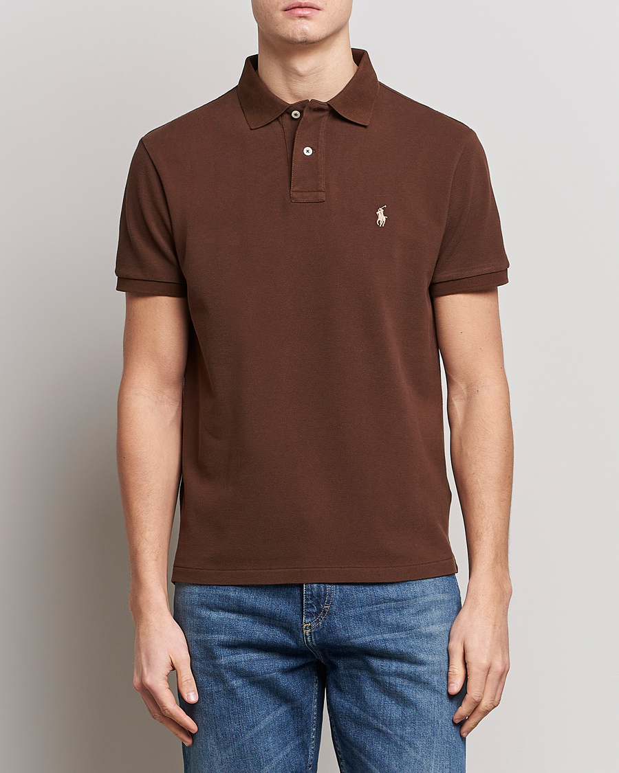 Herren | Poloshirts | Polo Ralph Lauren | Custom Slim Fit Polo Branch Brown