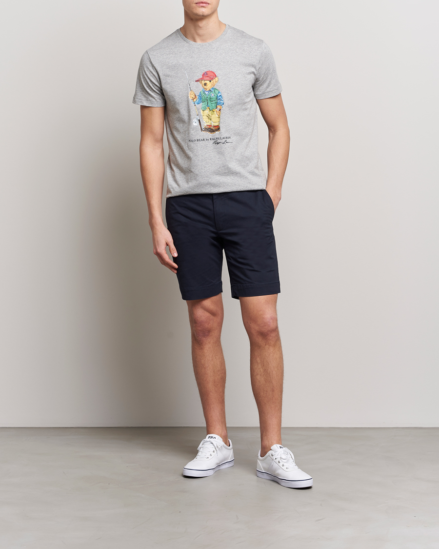 Herren | T-Shirts | Polo Ralph Lauren | Printed Heritage Bear Crew Neck T-Shirt Andover Heather
