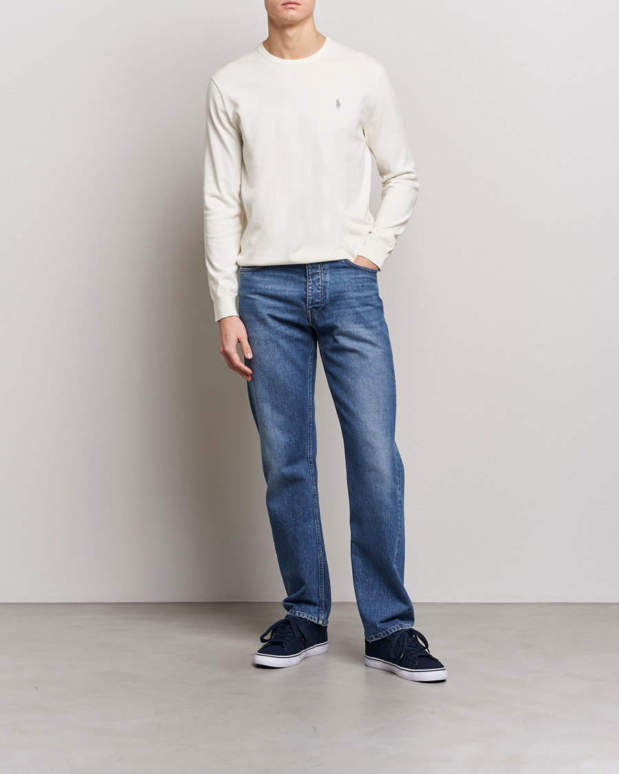 Herren | Pullover | Polo Ralph Lauren | Cotton Crew Neck Sweater Antique Cream