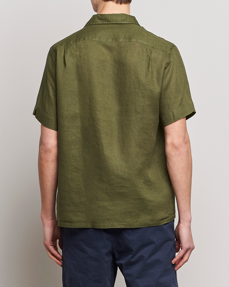 Herren | Hemden | Polo Ralph Lauren | Linen Camp Collar Short Sleeve Shirt Dark Sage