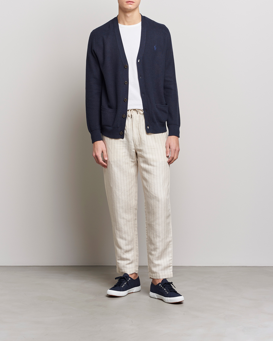 Herren | Hosen | Polo Ralph Lauren | Prepster Linen/Tencel Pinstripe Trousers Andover Cream