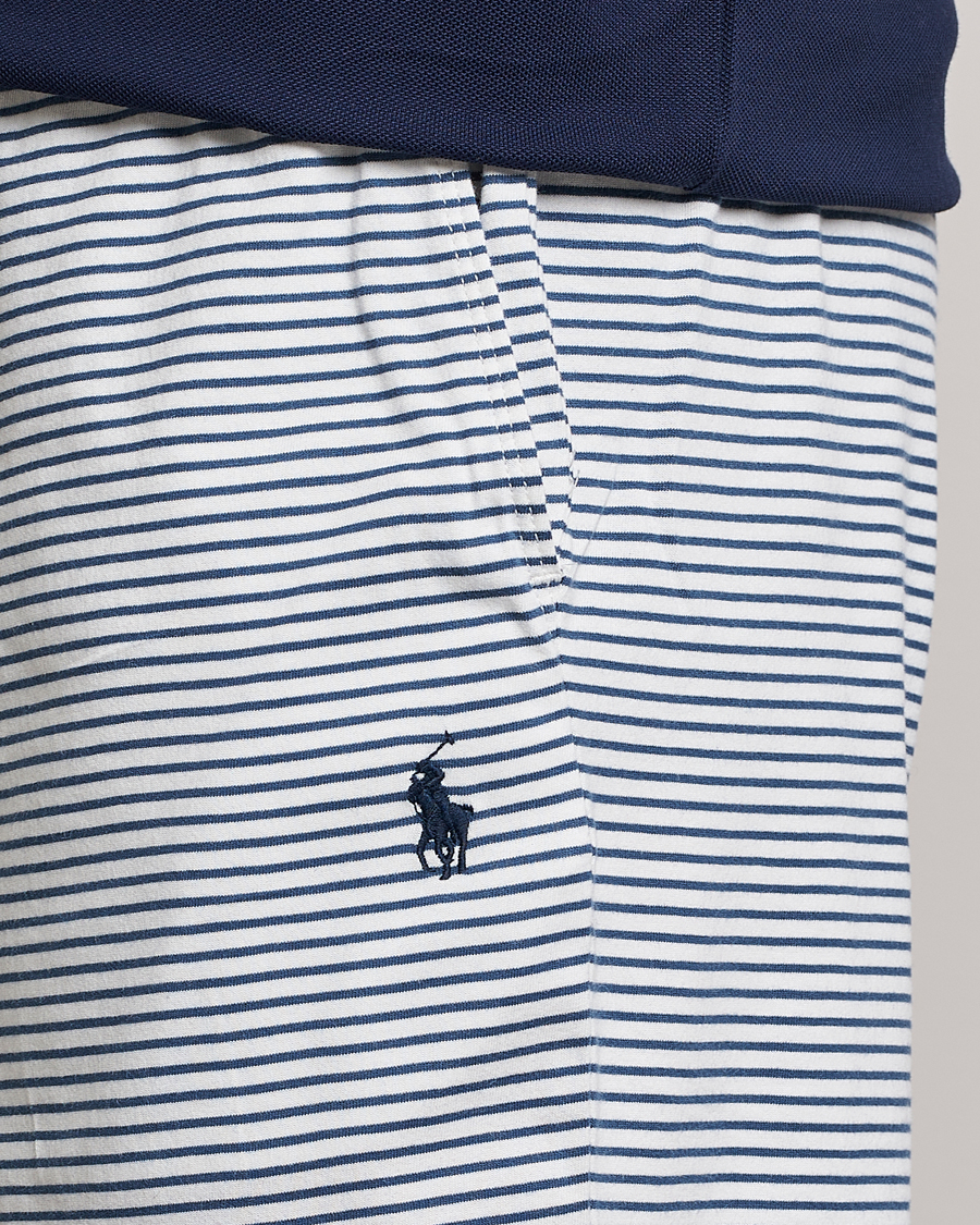 Herren | Shorts | Polo Ralph Lauren | Brused Spa Jersey Striped Sweatshorts White/Blue