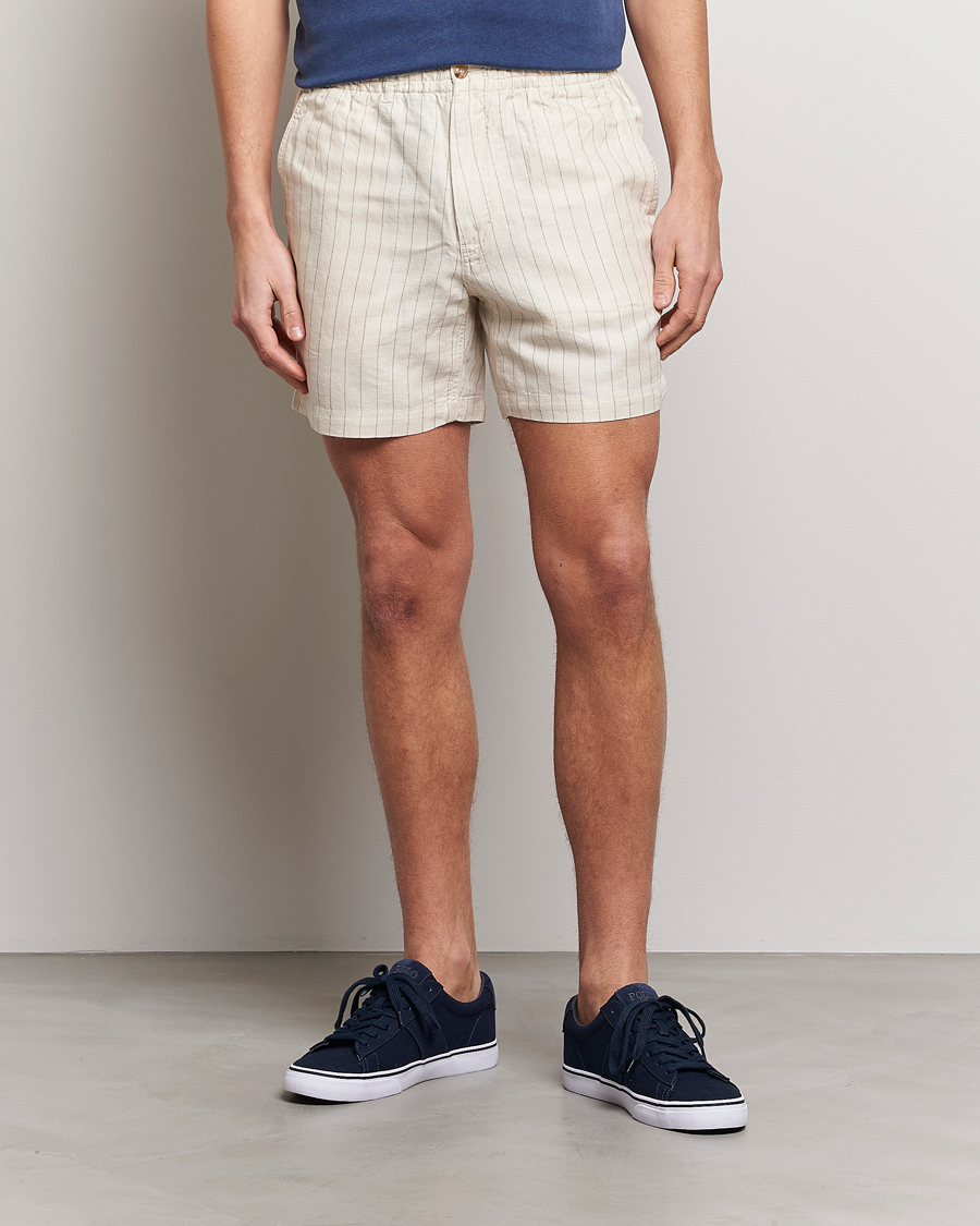 Herren | Shorts | Polo Ralph Lauren | Prepster Linen/Tencel Pinstripe Shorts Andover Cream