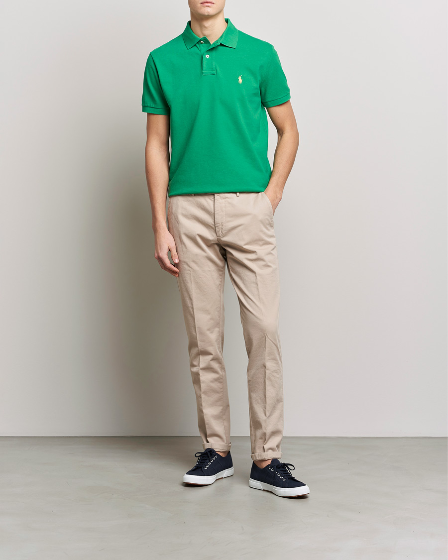 Herren | Poloshirts | Polo Ralph Lauren | Custom Slim Fit Polo Optic Green