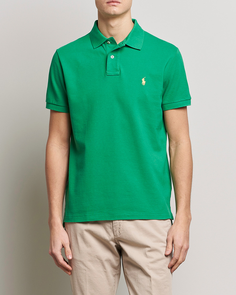 Herren | Poloshirts | Polo Ralph Lauren | Custom Slim Fit Polo Optic Green