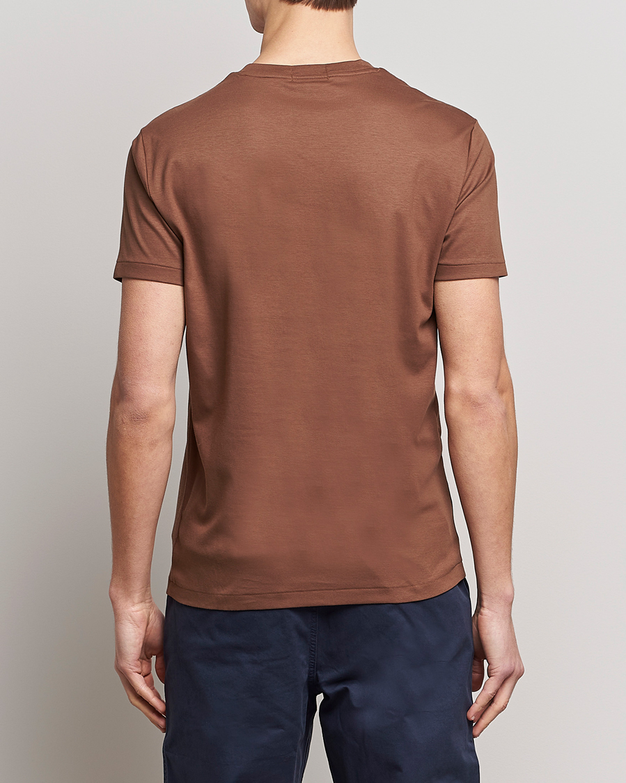 Herren | T-Shirts | Polo Ralph Lauren | Pima Cotton Crew Neck T-Shirt Luggage Brown