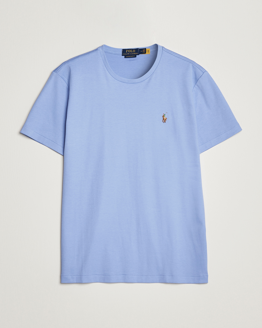 Herren | T-Shirts | Polo Ralph Lauren | Luxury Pima Cotton Crew Neck T-Shirt Lafayette Blue