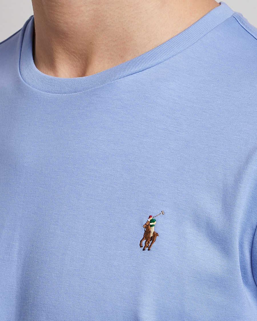 Herren | T-Shirts | Polo Ralph Lauren | Luxury Pima Cotton Crew Neck T-Shirt Lafayette Blue