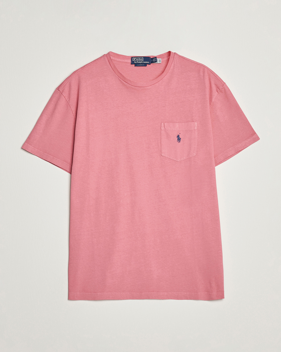Herren | T-Shirts | Polo Ralph Lauren | Cotton/Linen Crew Neck T-Shirt Desert Rose