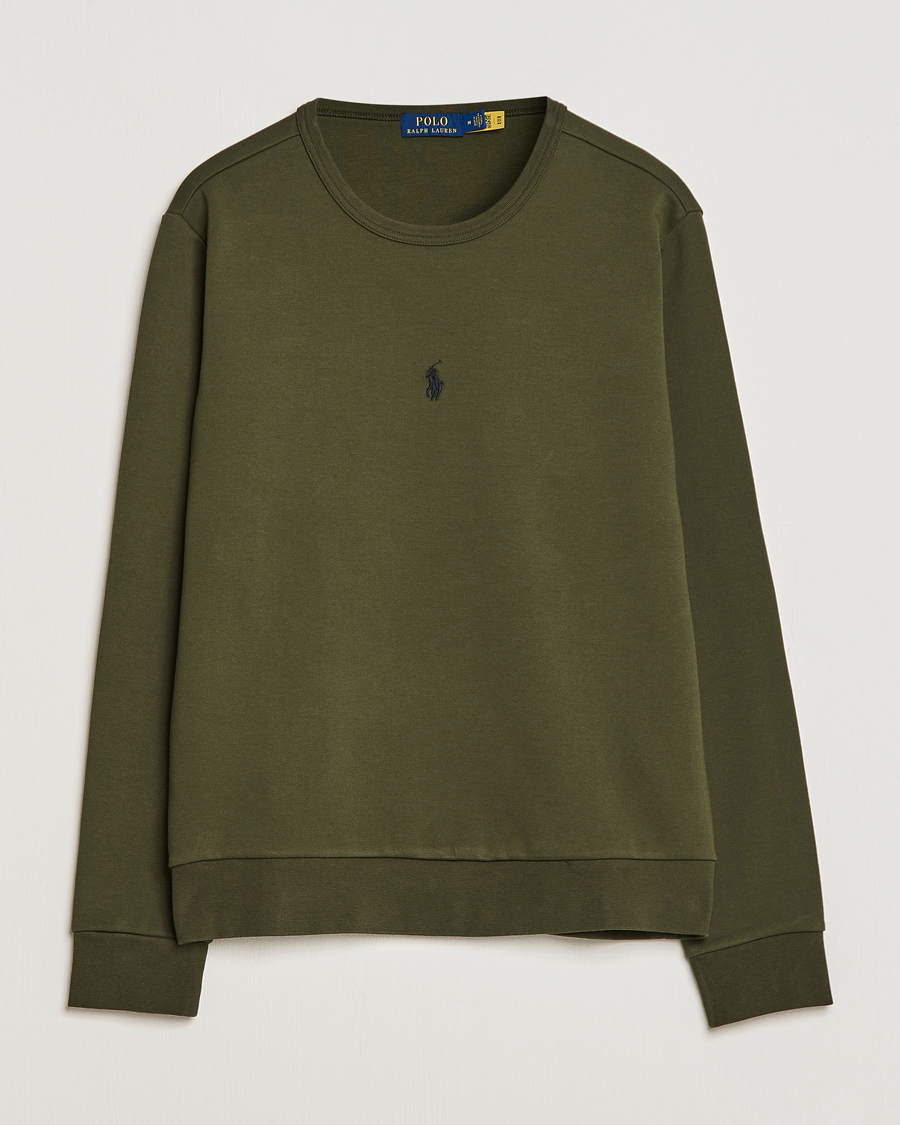 Herren | Pullover | Polo Ralph Lauren | Double Knit Center Logo Sweatshirt Company Olive