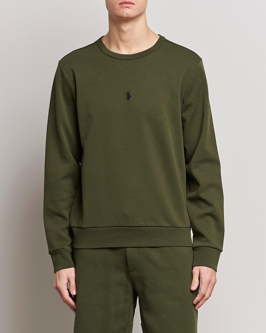 Herren | Pullover | Polo Ralph Lauren | Double Knit Center Logo Sweatshirt Company Olive